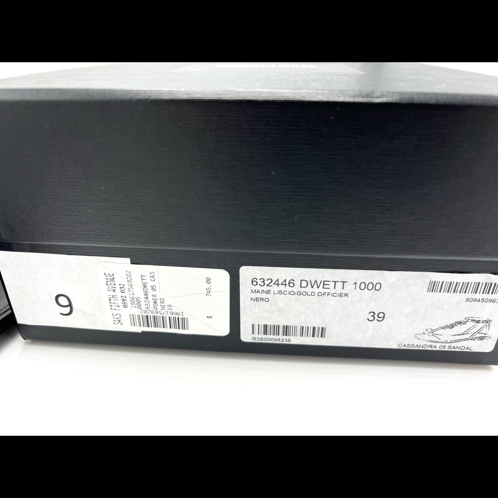 Yves Saint Laurent Black and Gold Sandals - Picture 6 of 7